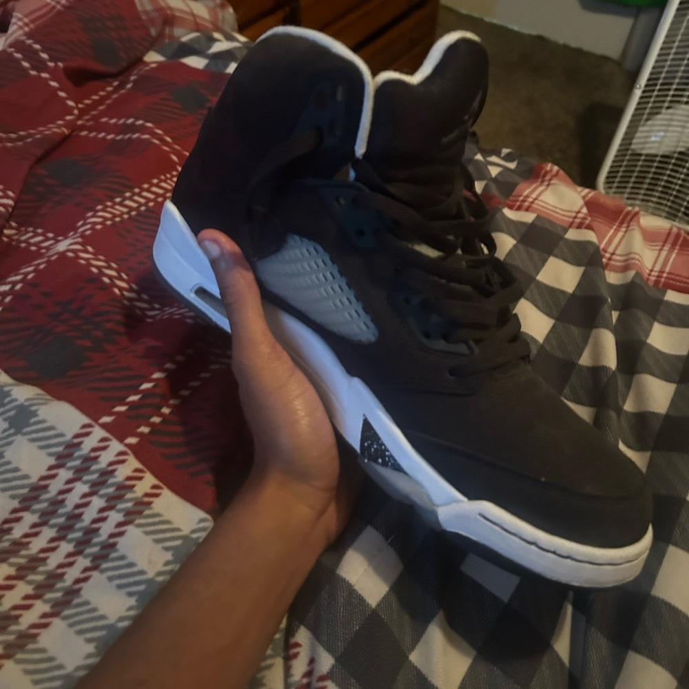 Jordan Black and White Sneakers with Nubuck Finish